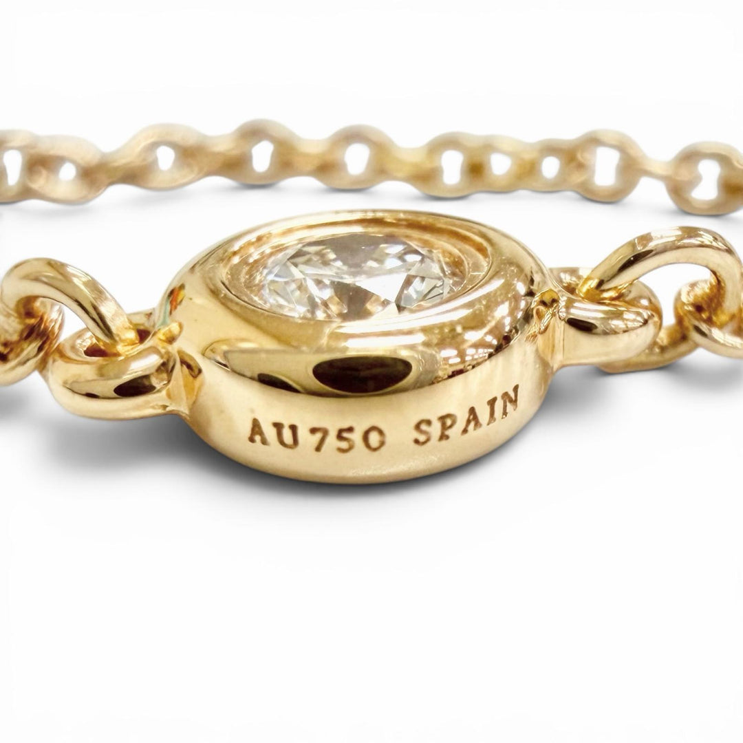 Great TIFFANY&Co. Ring ring By the Yard Chain Ring 750 PG 1P Diamond around