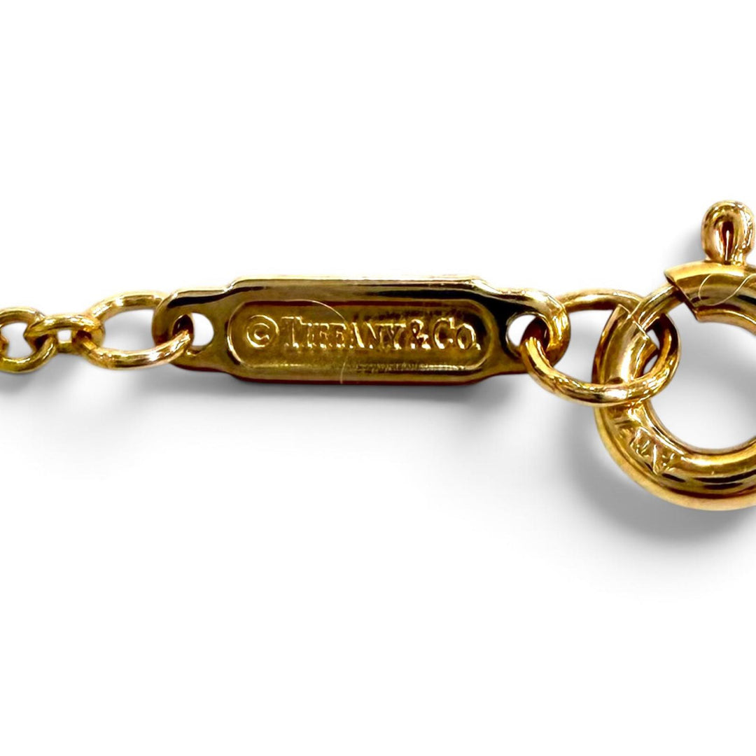 Excellent TIFFANY&Co. T TWO Double Chain Bracelet Pink gold 750(PG) Women