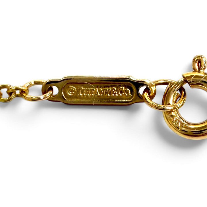 Excellent TIFFANY&Co. T TWO Double Chain Bracelet Pink gold 750(PG) Women