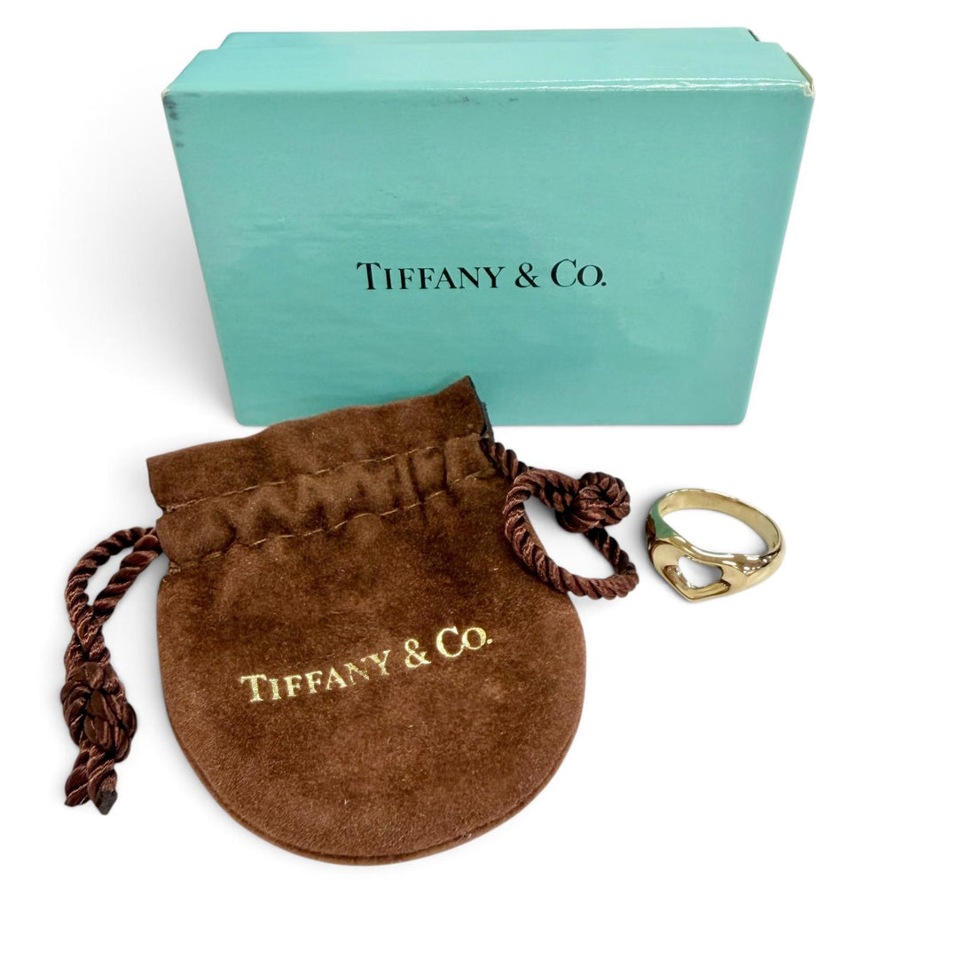 Excellent TIFFANY&Co. Ring ring Open heart ring 750(YG) Yellow Gold 750 Women