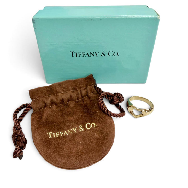 Excellent TIFFANY&Co. Ring ring Open heart ring 750(YG) Yellow Gold 750 Women