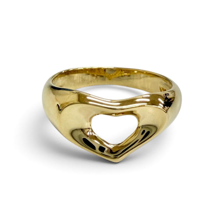 Excellent TIFFANY&Co. Ring ring Open heart ring 750(YG) Yellow Gold 750 Women
