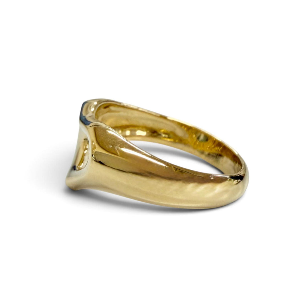 Excellent TIFFANY&Co. Ring ring Open heart ring 750(YG) Yellow Gold 750 Women
