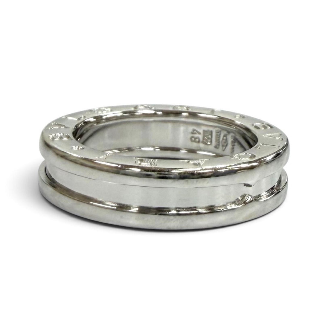 Very Good BVLGARI ring Bee zero one ring Logo design White gold 750(WG) 48