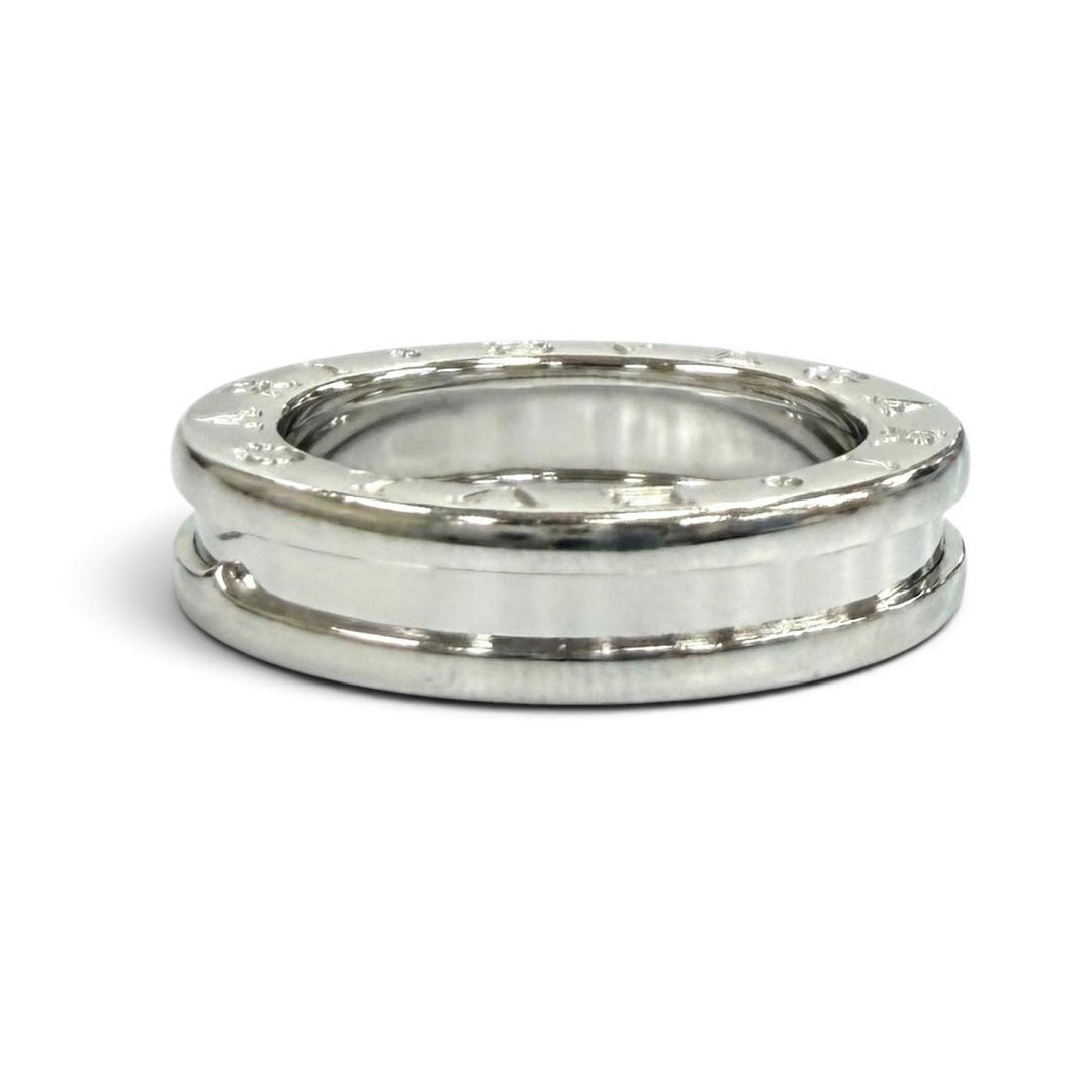 Very Good BVLGARI ring Bee zero one ring Logo design White gold 750(WG) 48
