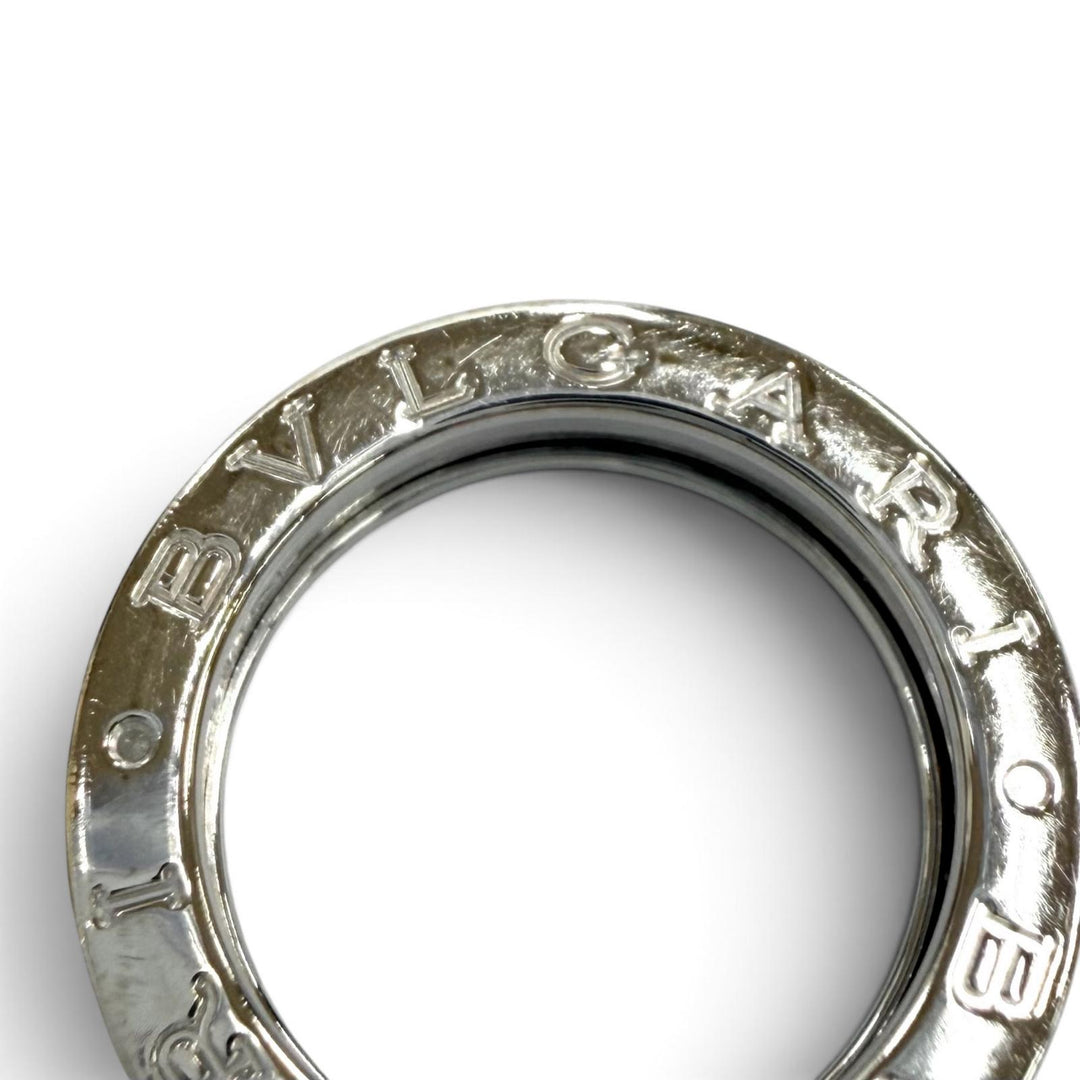 Very Good BVLGARI ring Bee zero one ring Logo design White gold 750(WG) 48