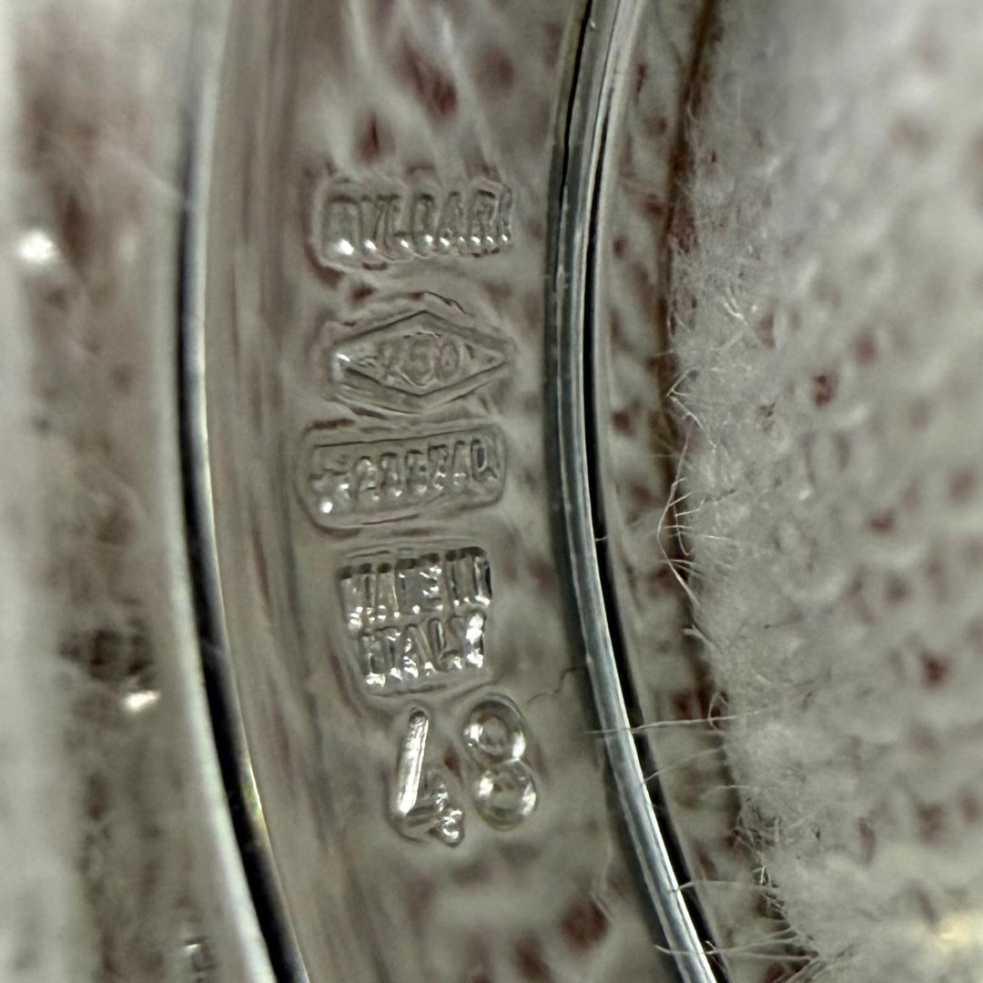 Very Good BVLGARI ring Bee zero one ring Logo design White gold 750(WG) 48
