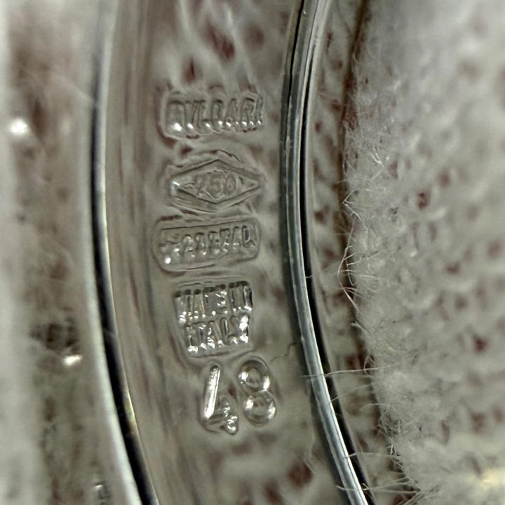 Very Good BVLGARI ring Bee zero one ring Logo design White gold 750(WG) 48