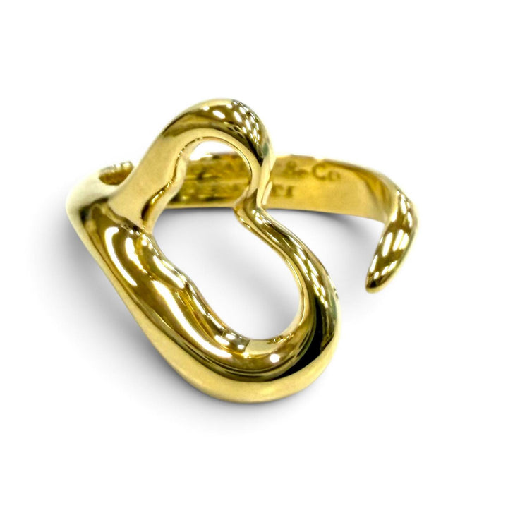 Excellent TIFFANY&Co. Ring ring open heart ring Yellow Gold 750(YG) Women