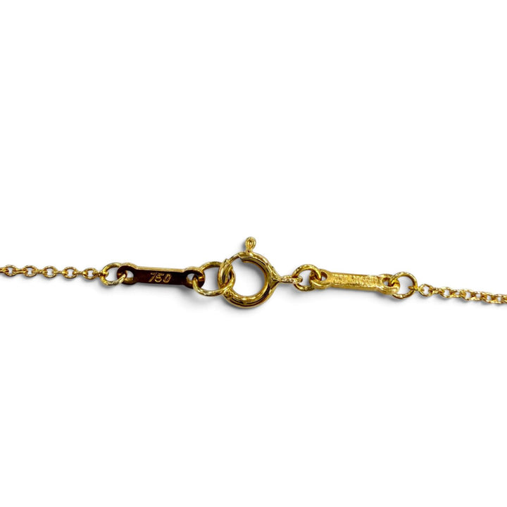 Excellent TIFFANY&Co. Necklace Open Heart Pendant Yellow Gold 750 Women
