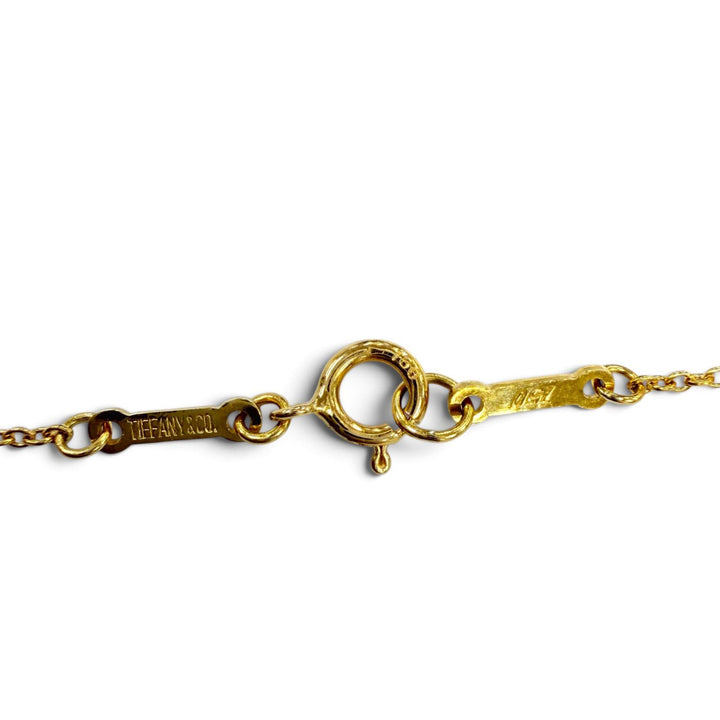 Excellent TIFFANY&Co. Necklace Open Heart Pendant Yellow Gold 750 Women