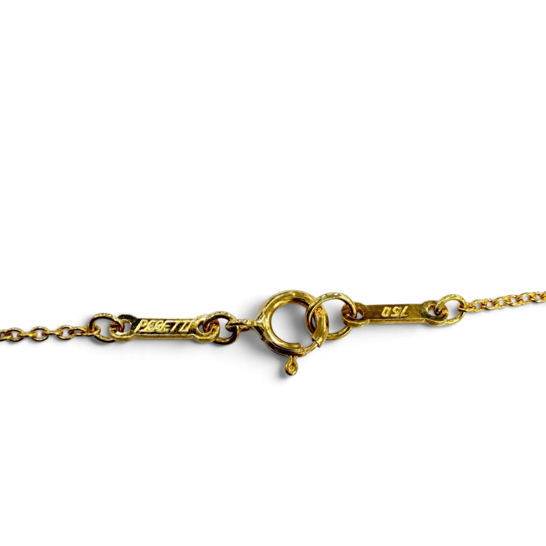 Excellent TIFFANY&Co. Necklace Open Heart Pendant Yellow Gold 750 Women