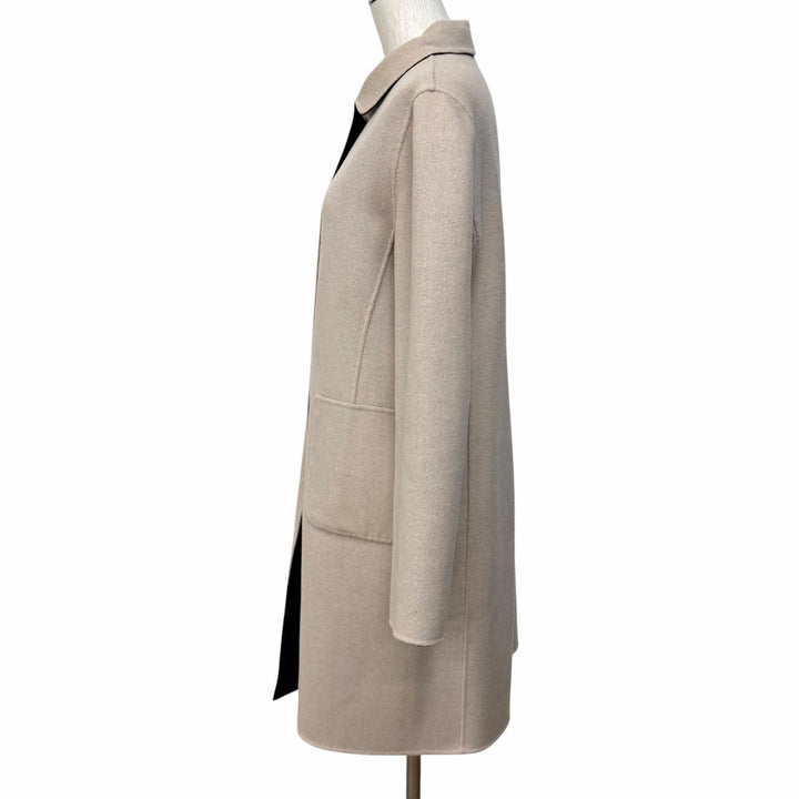 Excellent WEEKEND MaxMara coat Reversible plain wool Navy wool Women 44 50860279