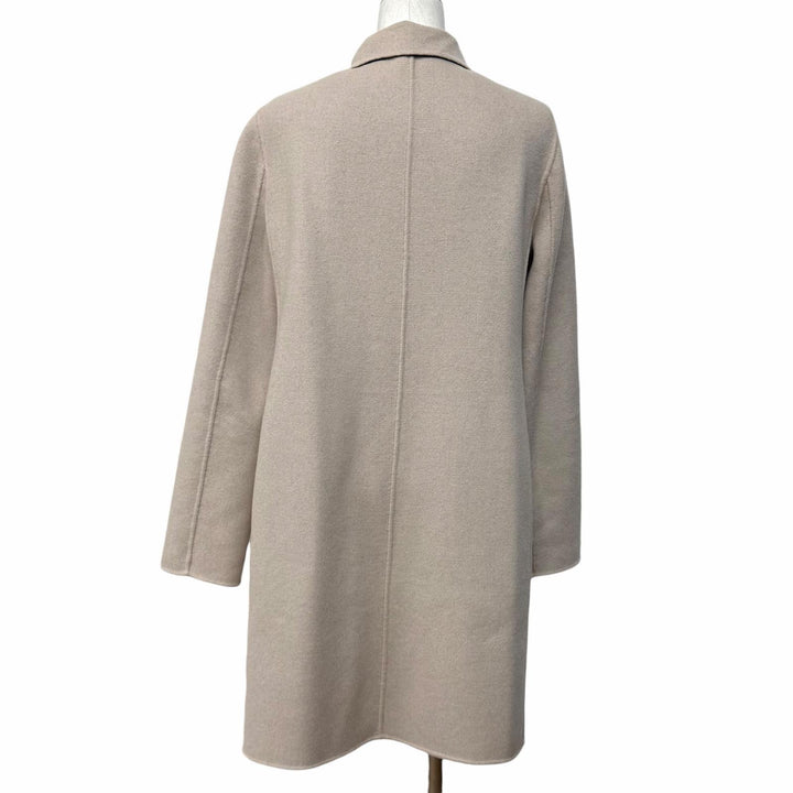 Excellent WEEKEND MaxMara coat Reversible plain wool Navy wool Women 44 50860279
