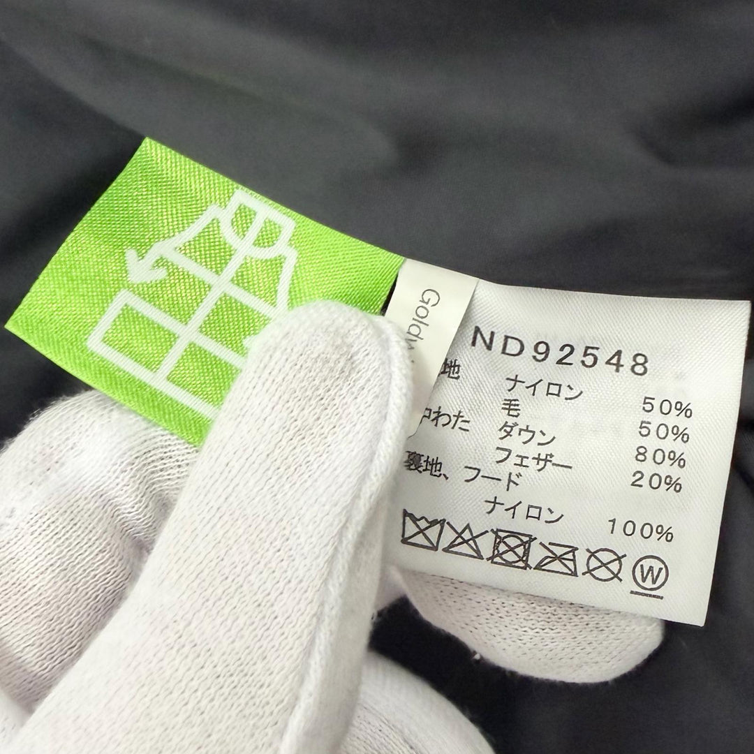 Great THE NORTH FACE Down jacket WOOLY NUPTSE JACKET Embroidered logo and hood