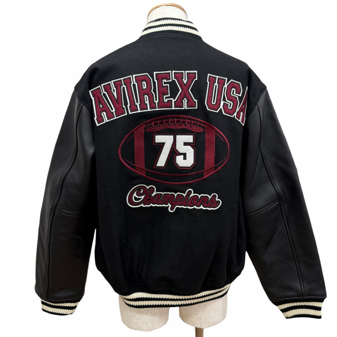 Great AVIREX Stajan SKOOKUM VARSITY JACKET Sleeve leather