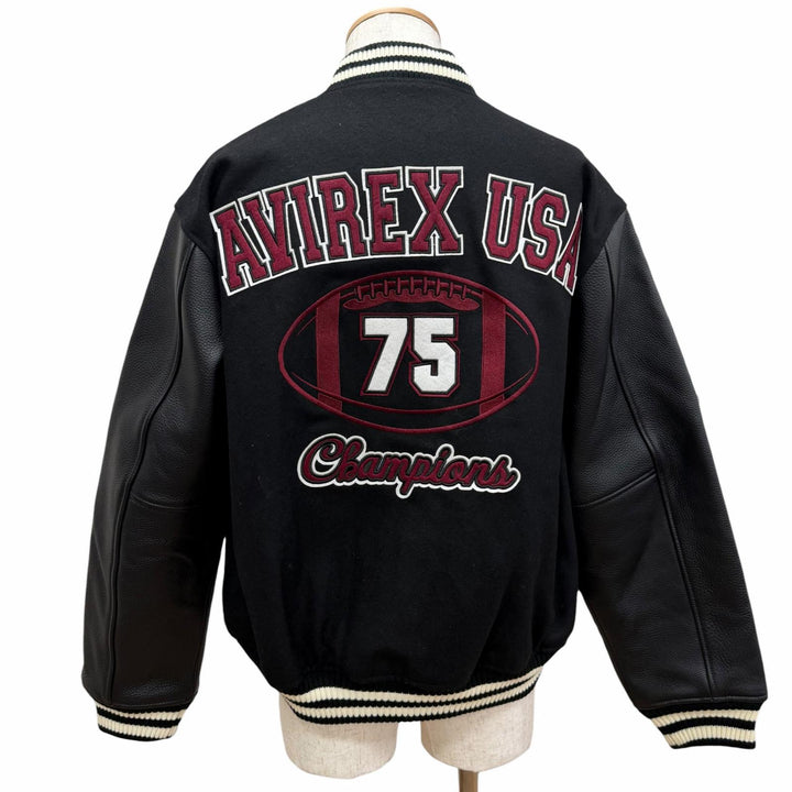 Great AVIREX Stajan SKOOKUM VARSITY JACKET Sleeve leather