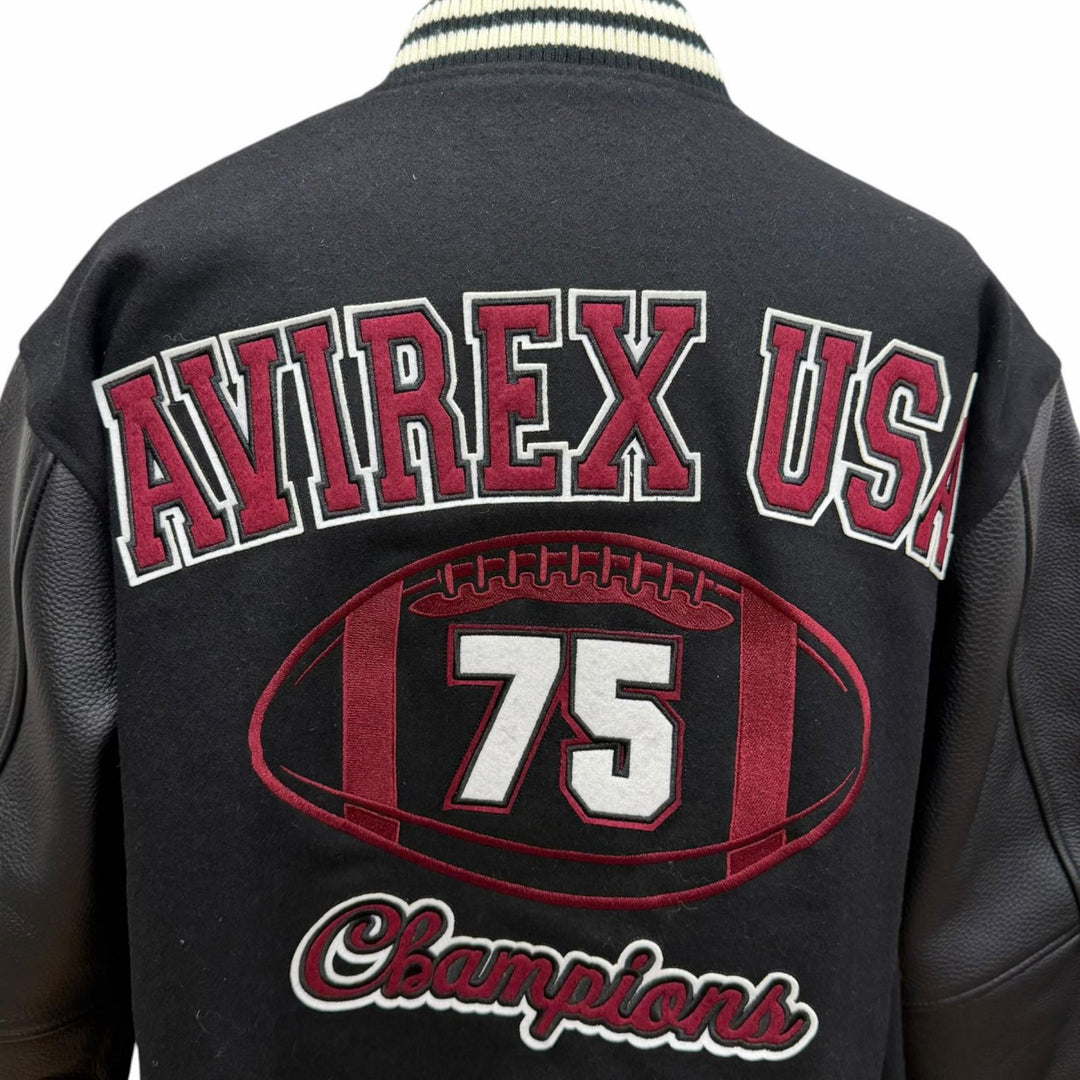 Great AVIREX Stajan SKOOKUM VARSITY JACKET Sleeve leather