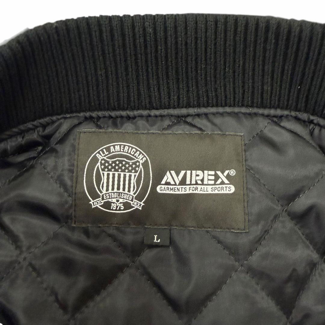 Great AVIREX Stajan SKOOKUM VARSITY JACKET Sleeve leather