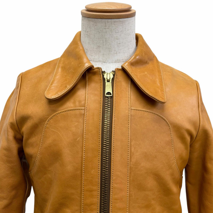 Very Good JOE McCOY Leather jacket 70s LEATHER JACKET light brown Horsehide