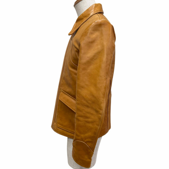 Very Good JOE McCOY Leather jacket 70s LEATHER JACKET light brown Horsehide