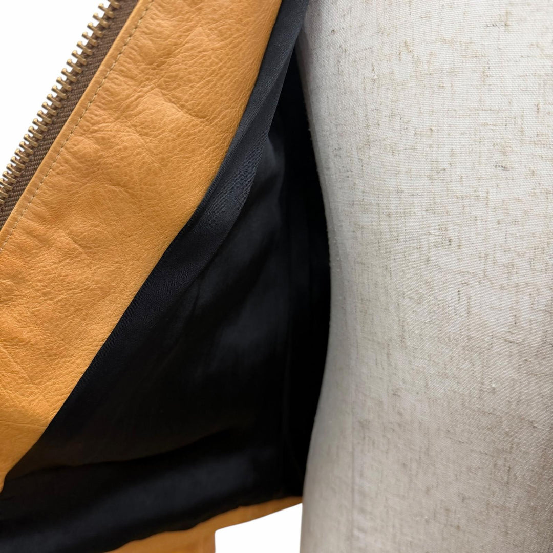 Very Good JOE McCOY Leather jacket 70s LEATHER JACKET light brown Horsehide