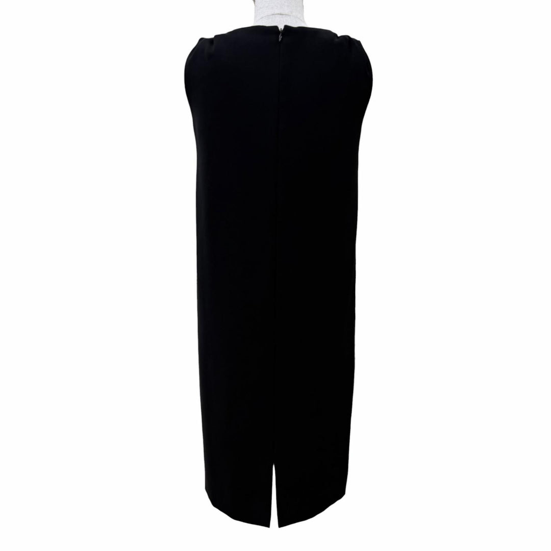 Excellent YOKO CHAN one piece Sleeveless with fake pearls black 36 YCD-218-392