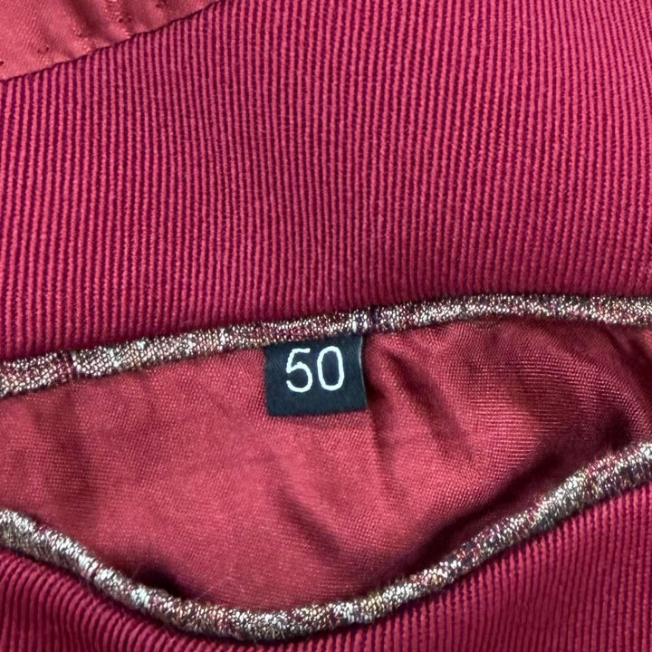 Excellent ETRO Chester coat Jungle print lining Bordeaux wool mens 50