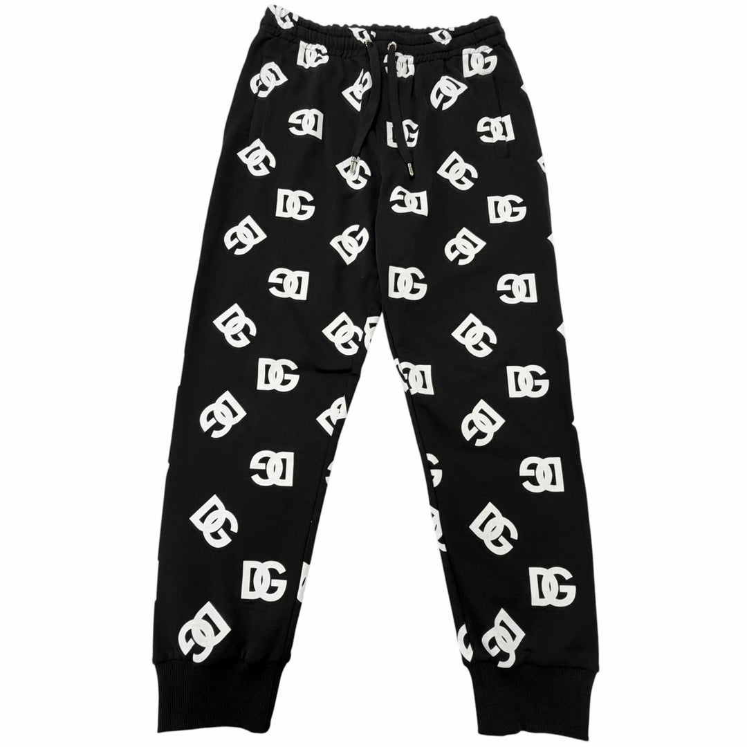 Discounted Great DOLCE&GABBANA Pants DG logo print black tag sweatshirt black