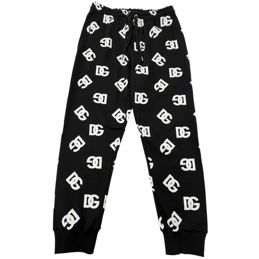 Discounted Great DOLCE&GABBANA Pants DG logo print black tag sweatshirt black