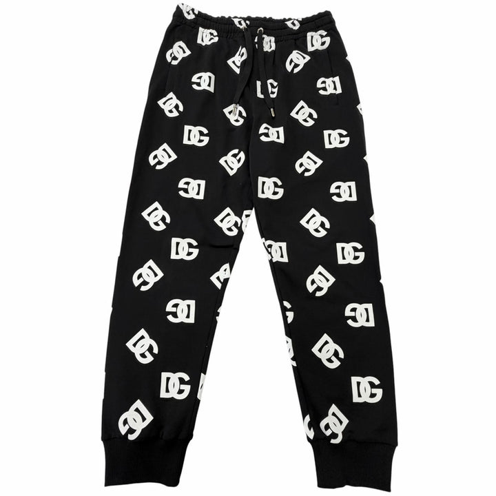 Discounted Great DOLCE&GABBANA Pants DG logo print black tag sweatshirt black