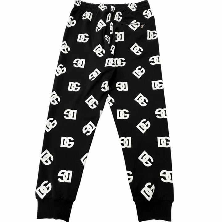 Discounted Great DOLCE&GABBANA Pants DG logo print black tag sweatshirt black