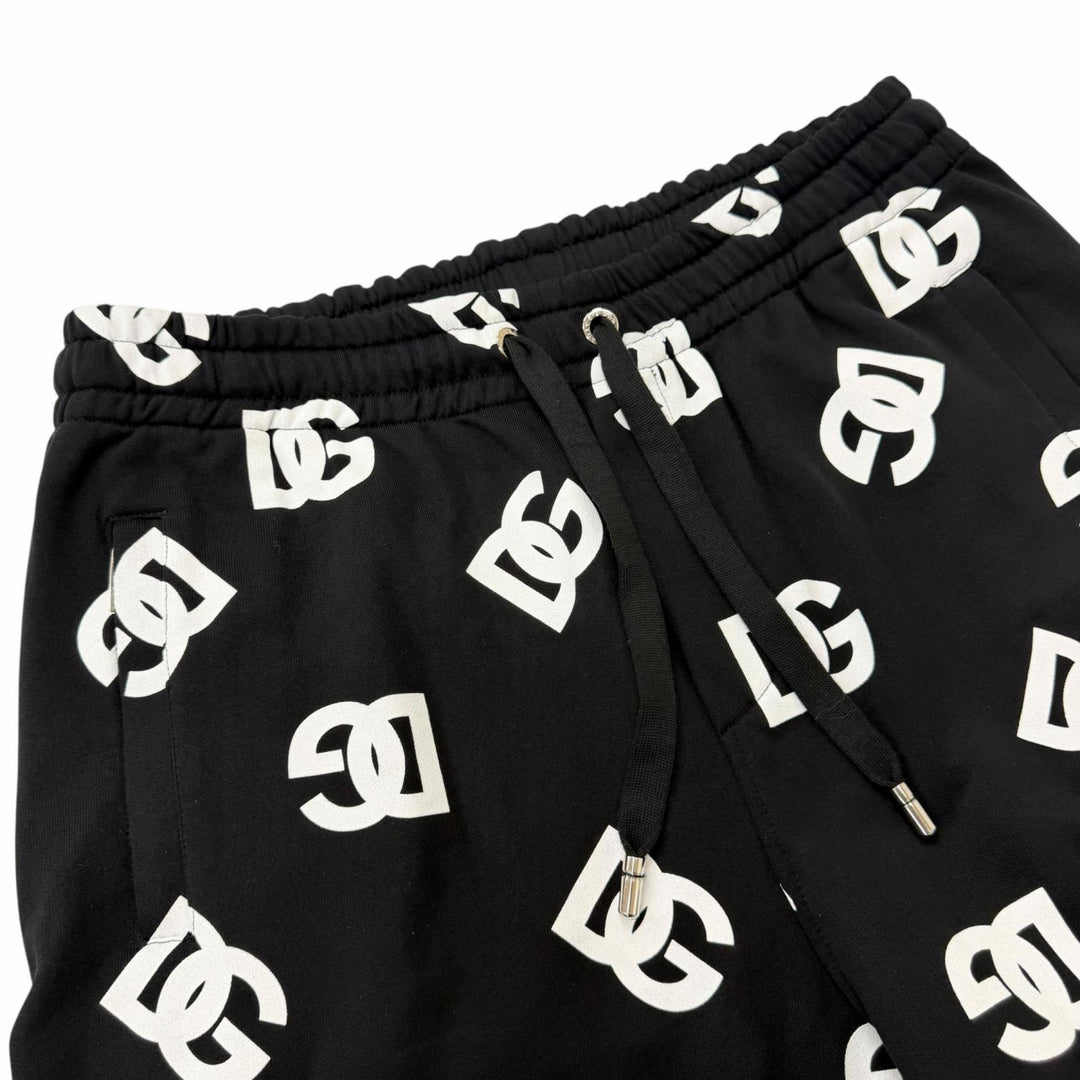 Discounted Great DOLCE&GABBANA Pants DG logo print black tag sweatshirt black