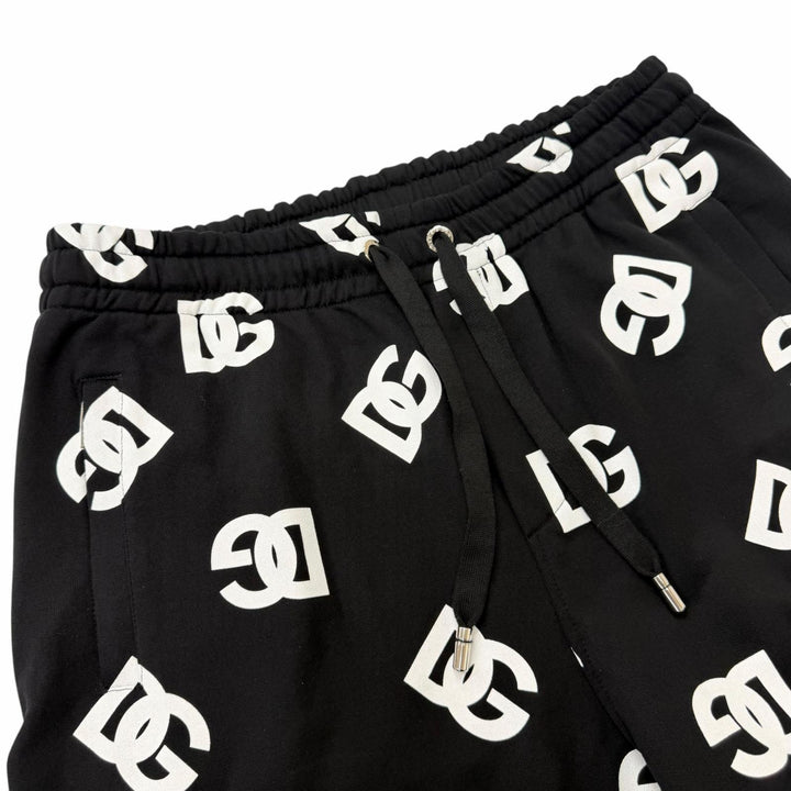 Discounted Great DOLCE&GABBANA Pants DG logo print black tag sweatshirt black