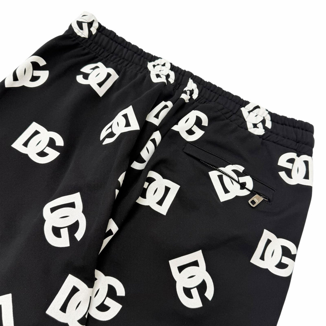 Discounted Great DOLCE&GABBANA Pants DG logo print black tag sweatshirt black