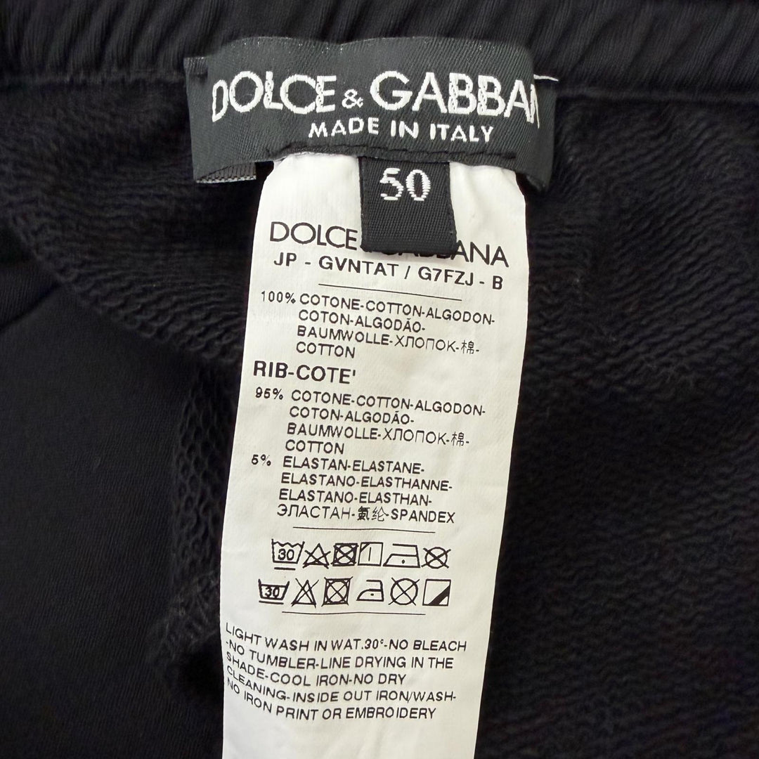 Discounted Great DOLCE&GABBANA Pants DG logo print black tag sweatshirt black