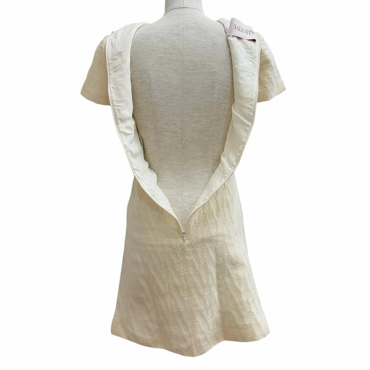 Excellent VALENTINO dress Ivory wool Women 36 4B3VA2388G5