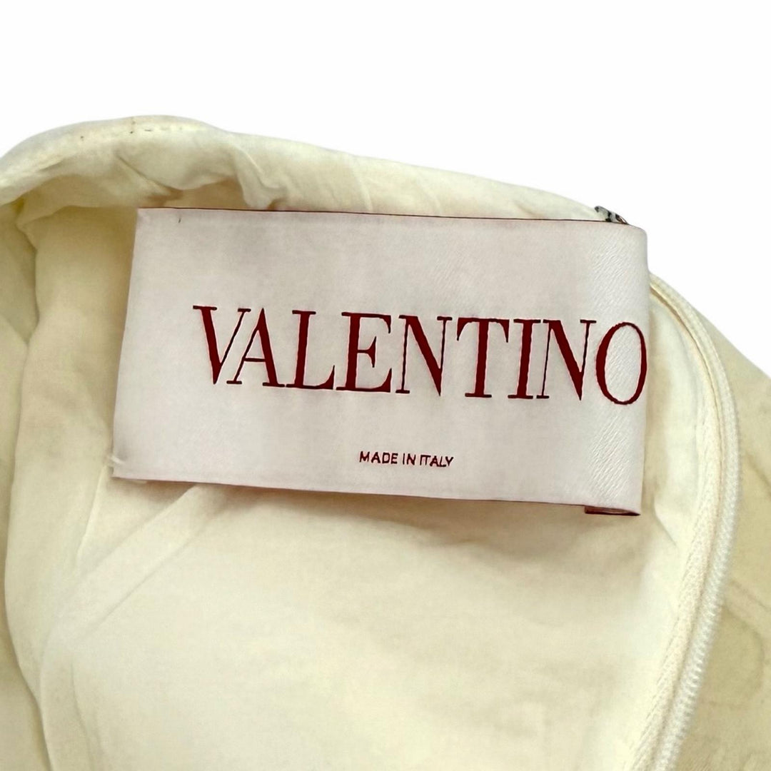 Excellent VALENTINO dress Ivory wool Women 36 4B3VA2388G5