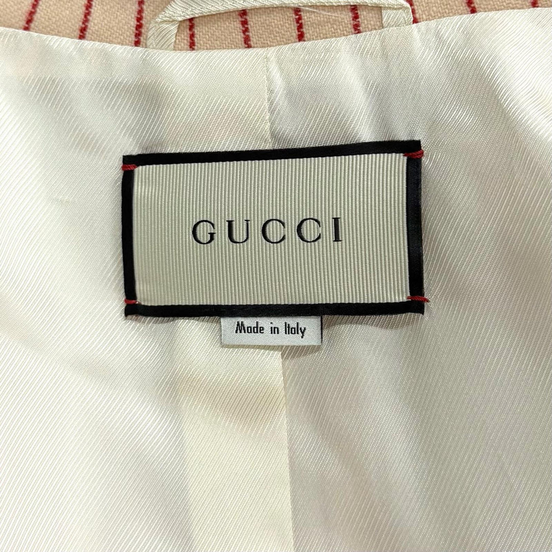 Excellent GUCCI New York Yankees Jacket beige wool Women 40 542267