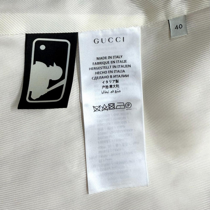 Excellent GUCCI New York Yankees Jacket beige wool Women 40 542267