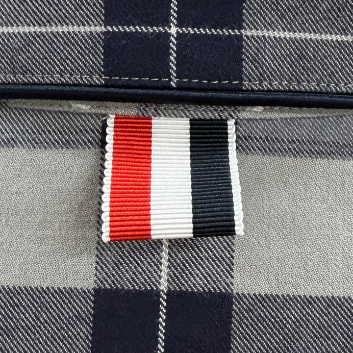 Pristine THOM BROWNE Long sleeve shirt Tartan check pajamas Navy