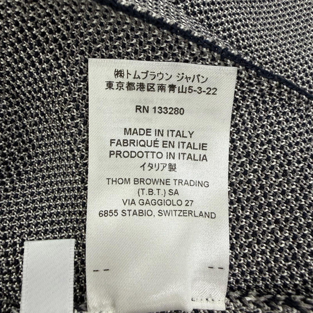 Excellent THOM BROWNE Pleated skirt Check Pattern gray silk 2 MKK016A-Y3504-035