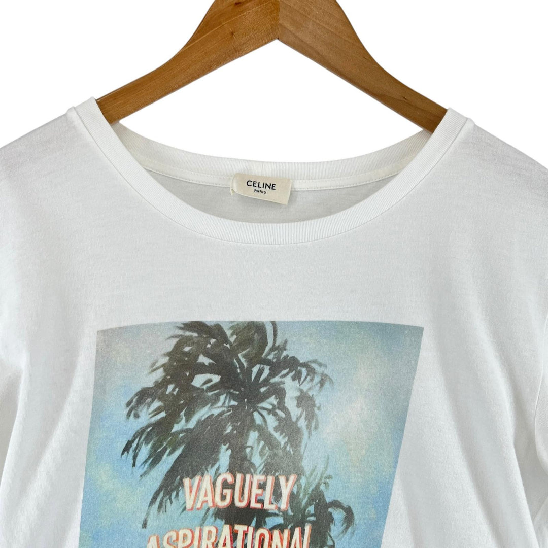 Great CELINE Short sleeve T-shirt David Kramer white cotton mens S 2X309812I