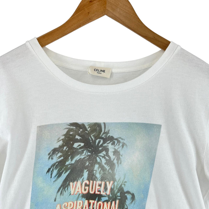 Great CELINE Short sleeve T-shirt David Kramer white cotton mens S 2X309812I