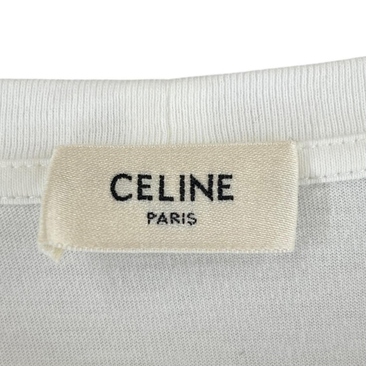 Great CELINE Short sleeve T-shirt David Kramer white cotton mens S 2X309812I