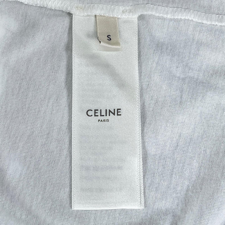 Great CELINE Short sleeve T-shirt David Kramer white cotton mens S 2X309812I