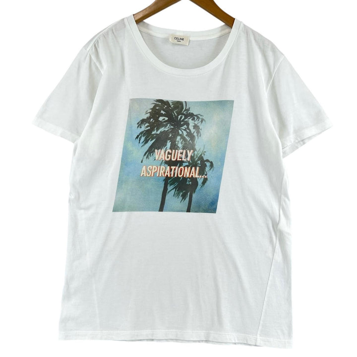 Great CELINE Short sleeve T-shirt David Kramer white cotton mens S 2X309812I