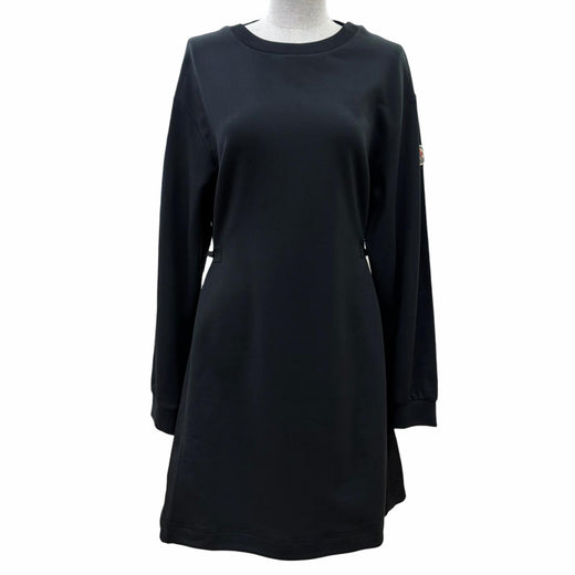 Great MONCLER one piece VESTITO Logo patch long sleeve black XS I20938I00012