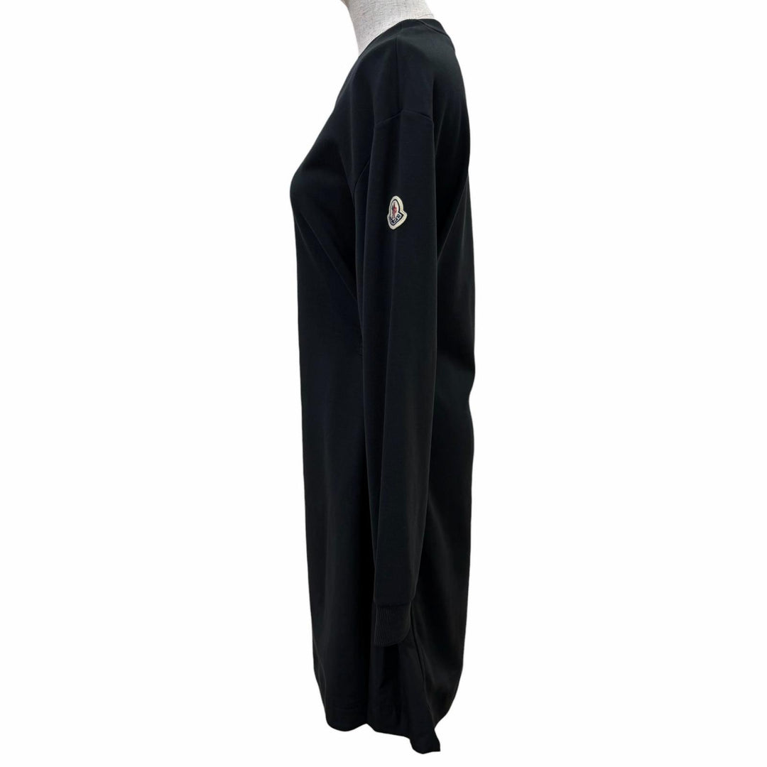 Great MONCLER one piece VESTITO Logo patch long sleeve black XS I20938I00012
