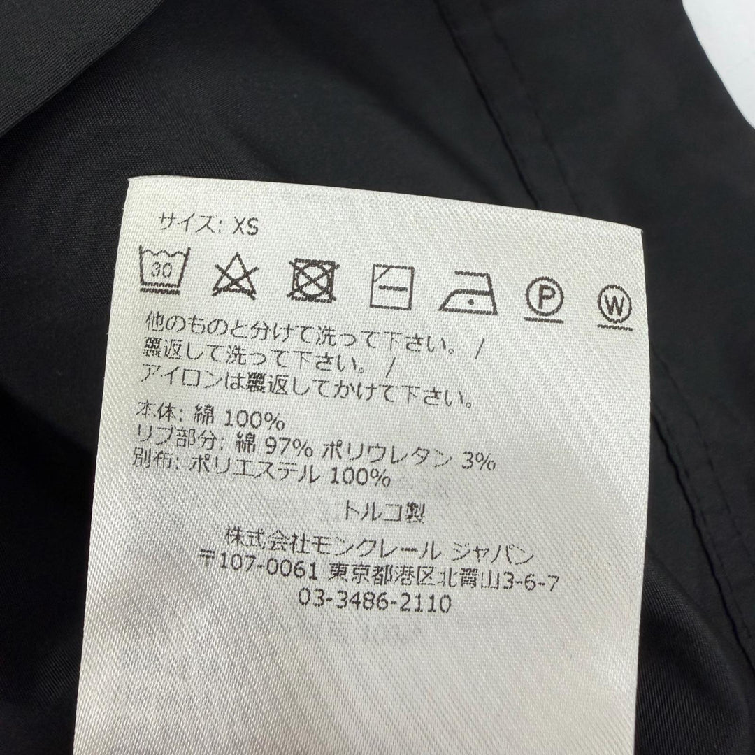 Great MONCLER one piece VESTITO Logo patch long sleeve black XS I20938I00012